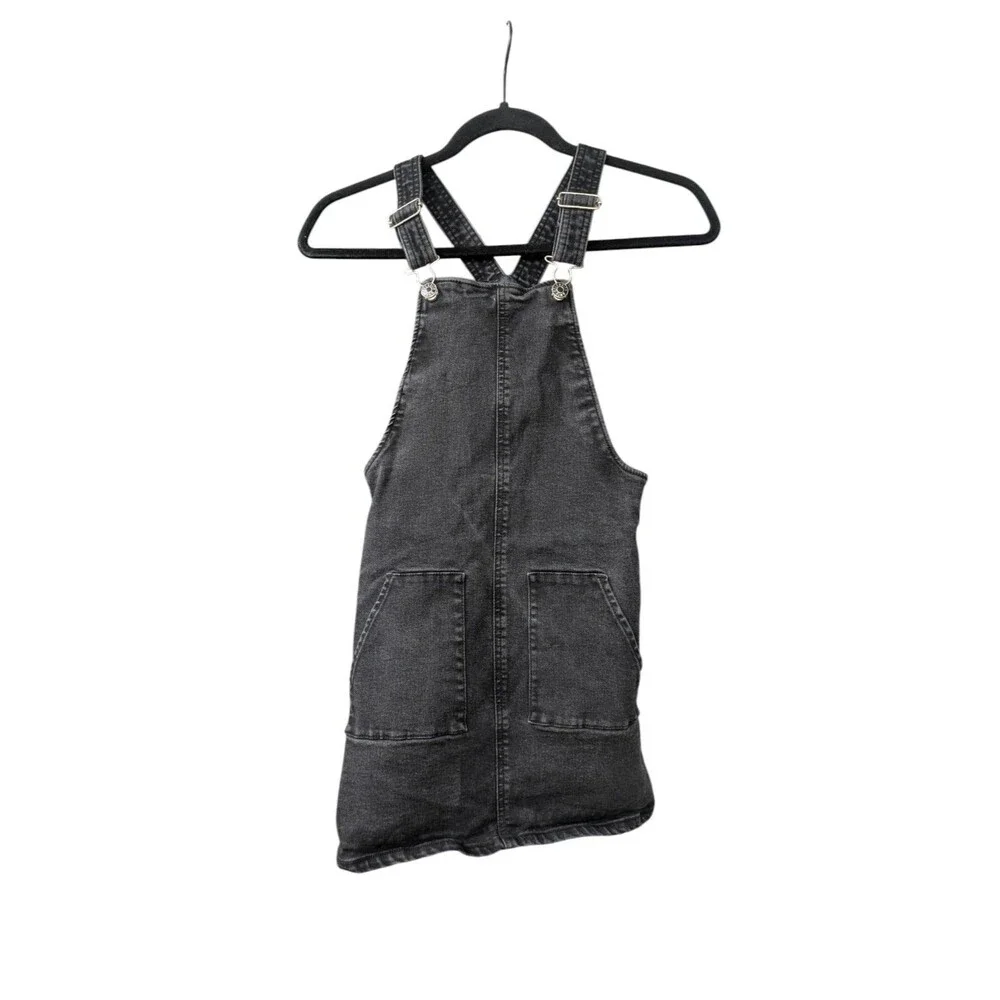 Celebrity Pink Denim Overalls Dress Small Black